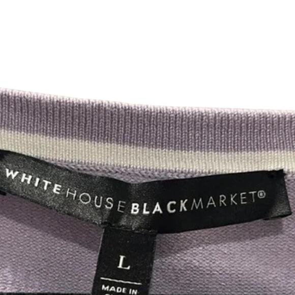 White House Black Market Lavender Cardigan EUC Size Large - Picture 3 of 3